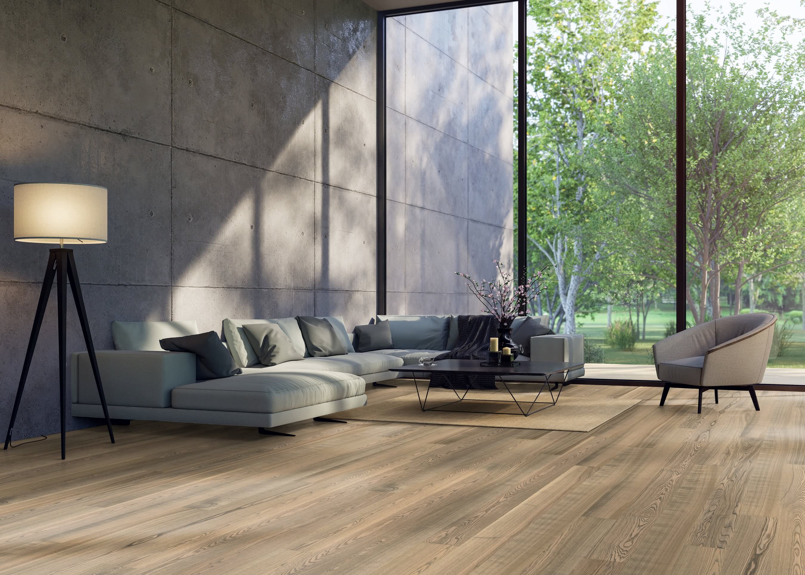 HARO PARQUET 4000 Planche large à l'ancienne 180 4V Frêne gris tabac Universal brossé retro naturaLin plus Top Connect