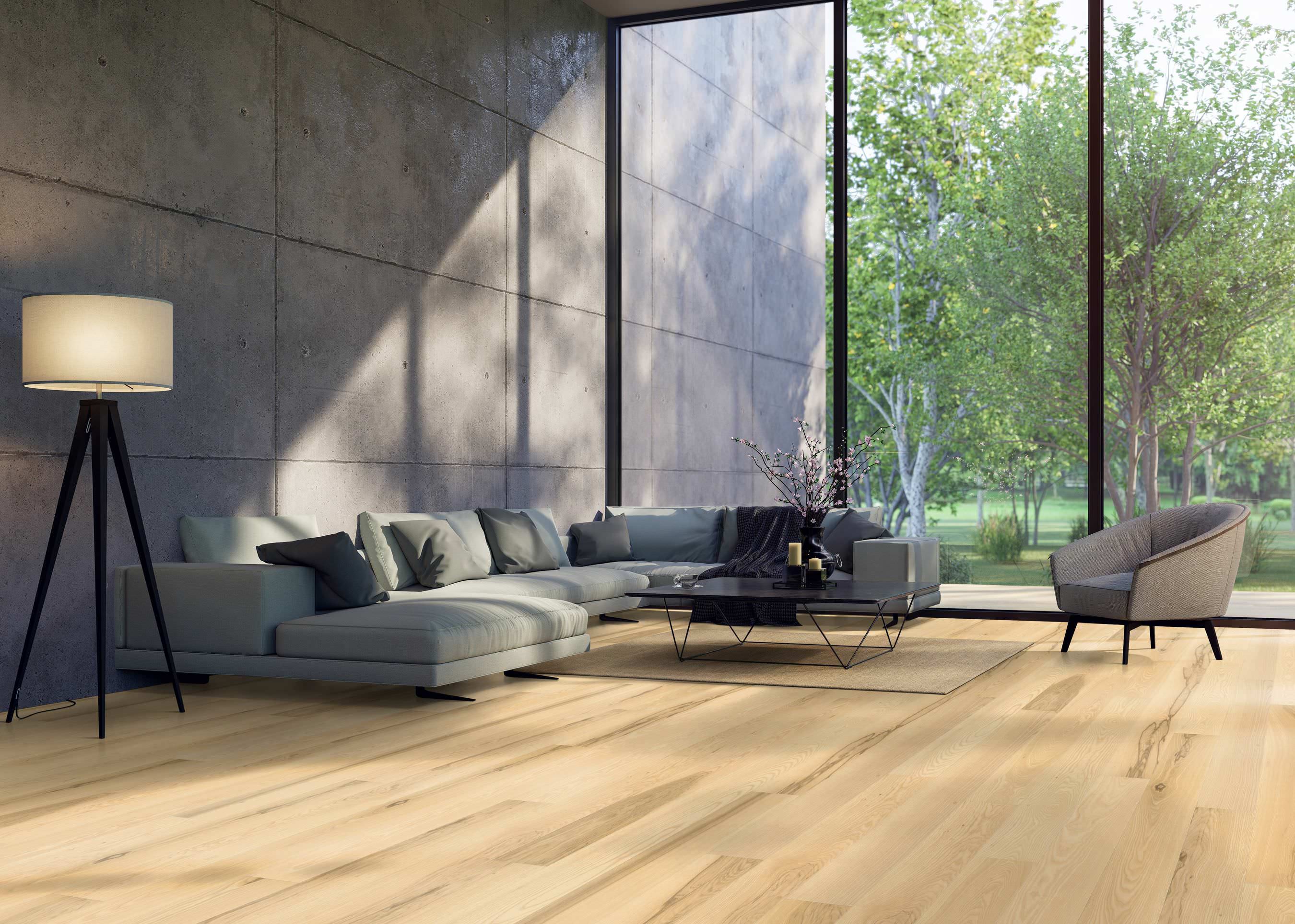 HARO PARQUET 4000 Planche large à l'ancienne 180 4V Frêne invisible Universal brossé naturaDur Top Connect