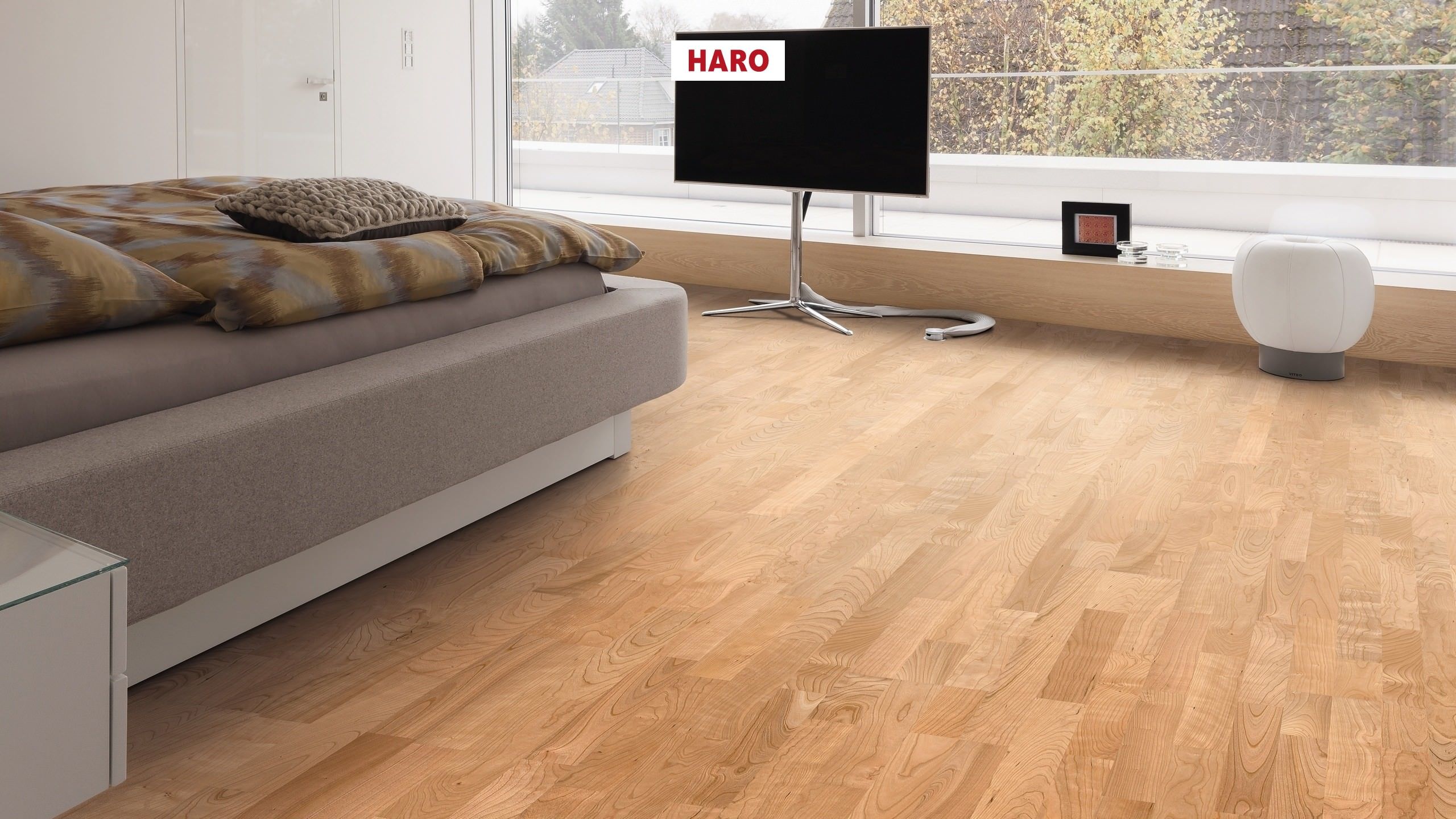HARO PARQUET 4000 À l'anglaise Cerisier américain Trend permaDur Top Connect