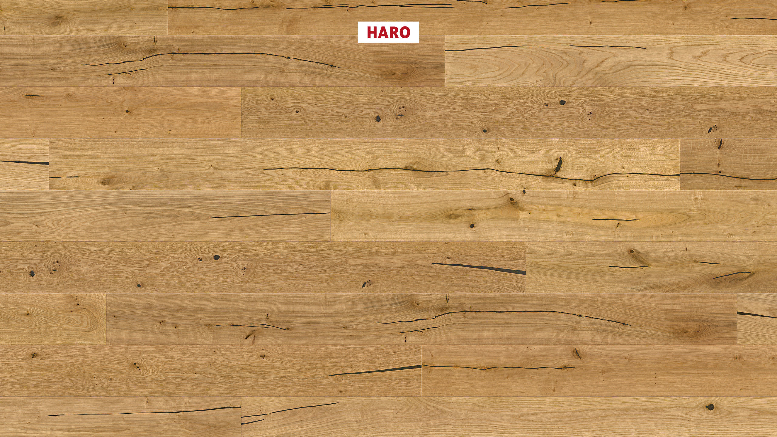 HARO PARQUET 4000 Planche large à l'ancienne 180 4V Chêne Alabama brossé naturaLin plus Top Connect