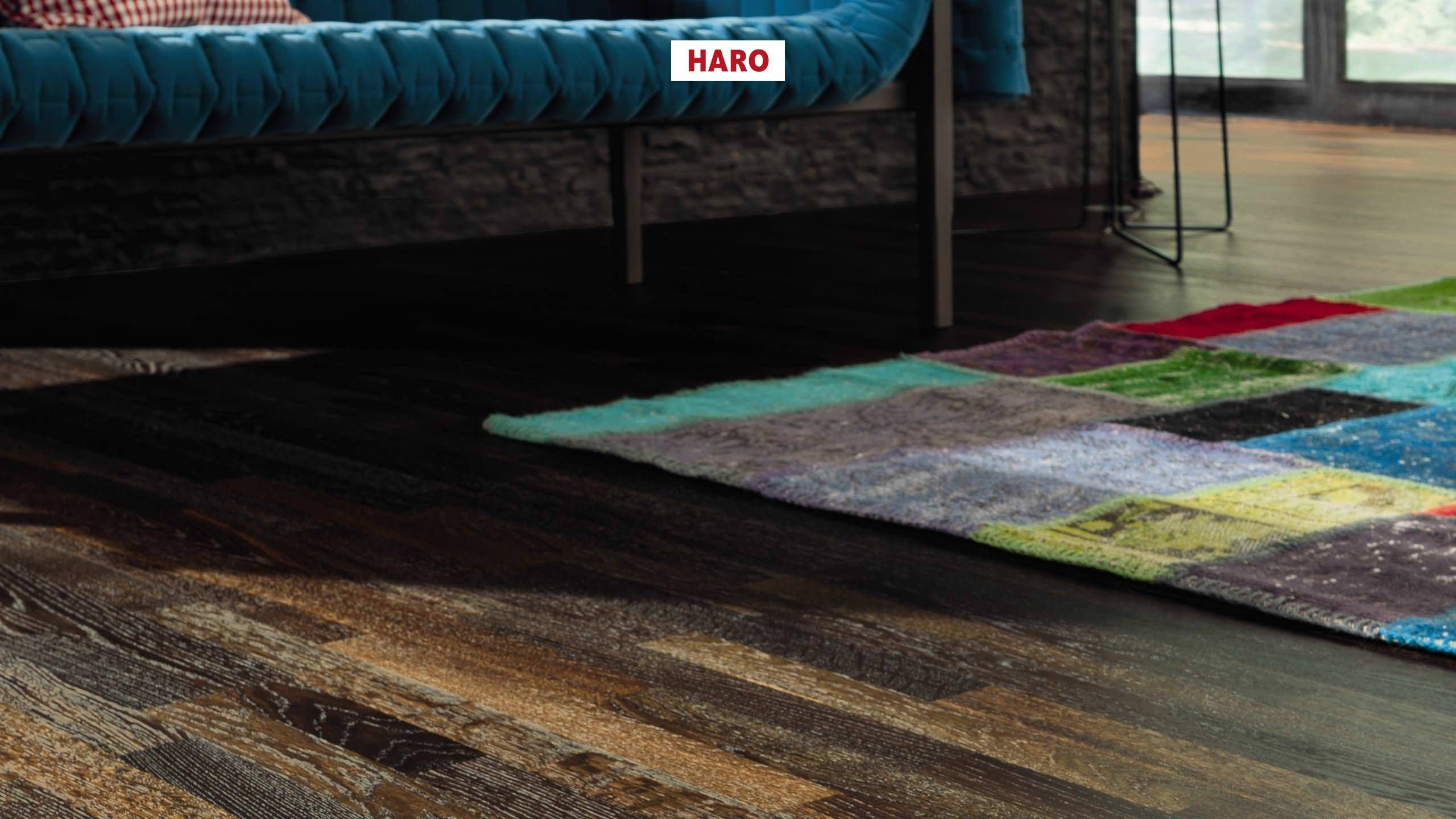 HARO PARQUET 4000 À l'anglaise Chêne foncé Trend brossé naturaLin plus Top Connect