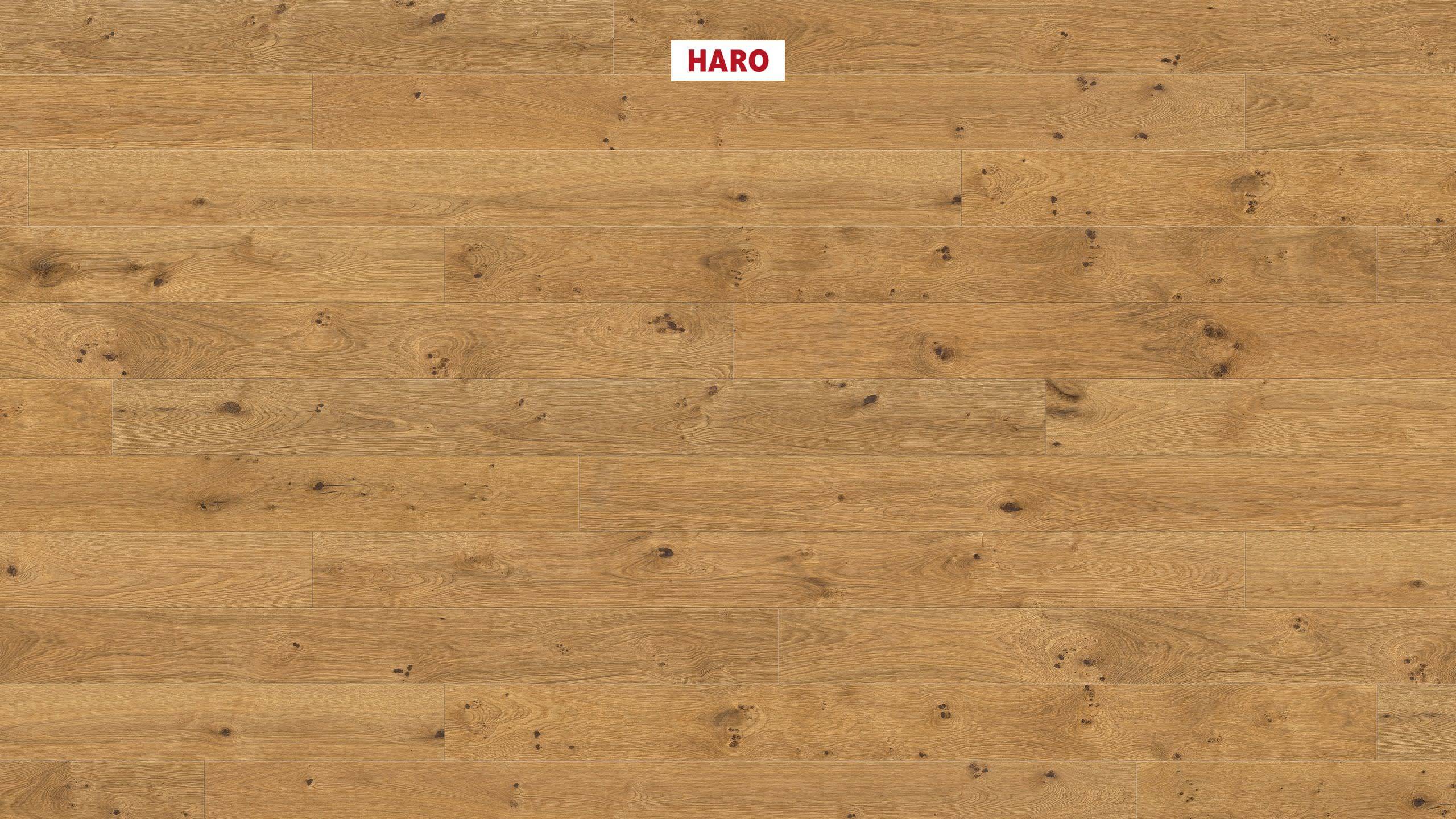 HARO PARQUET 4000 Planche large à l'ancienne 180 4V Chêne Sauvage brossé retro naturaLin plus Top Connect