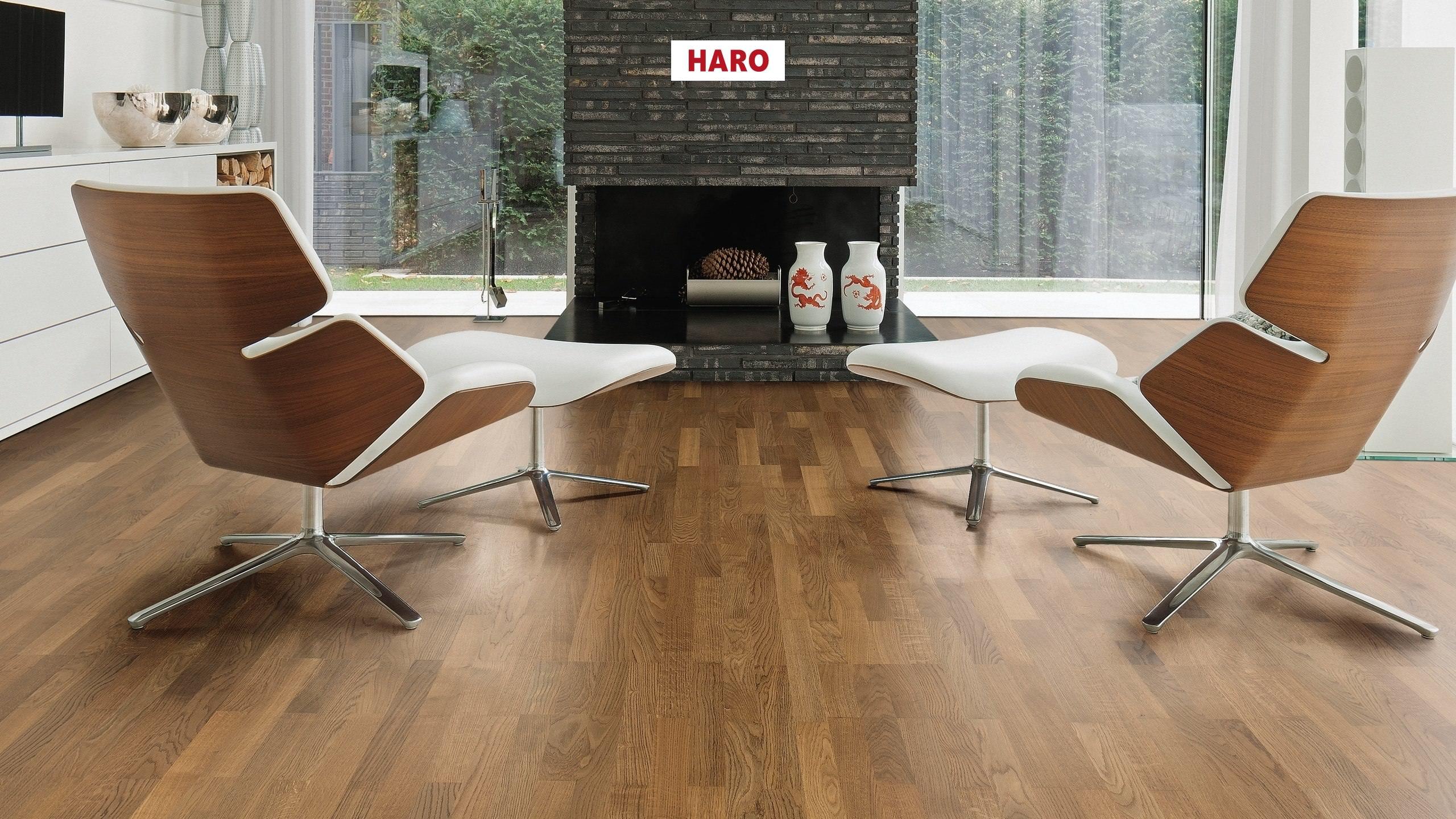 HARO Professional PARQUET 4000 À l'anglaise Chêne fumé Natur permaDur Top Connect