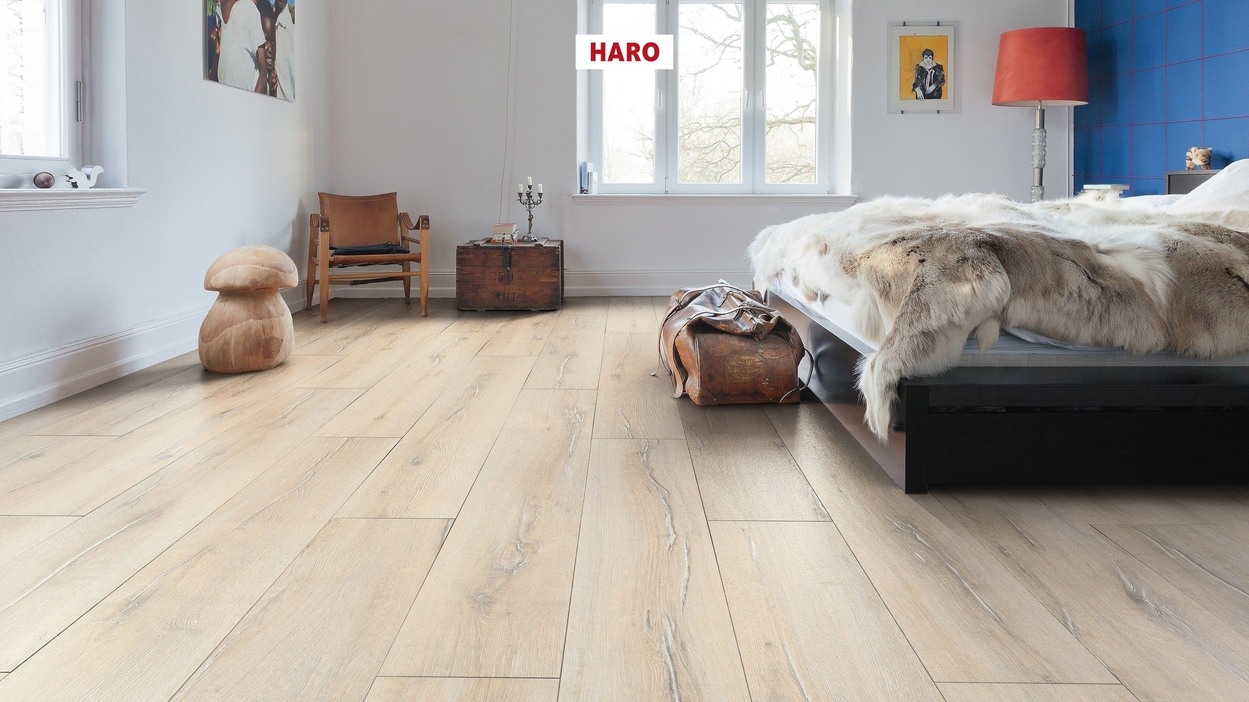 HARO Sol Stratifié TRITTY 90 Planche large à l'ancienne 4V Chêne scandinave* authentic Silent CT Top Connect