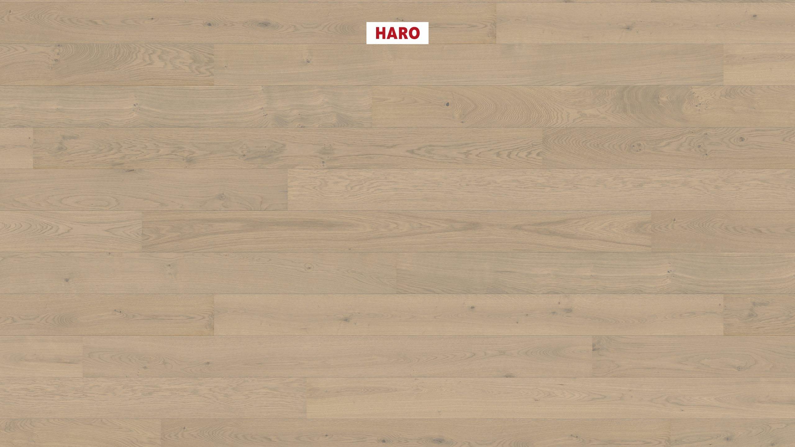 HARO PARQUET 4000 Planche large à l'ancienne 180 2V Chêne gris sable Markant brossé naturaDur Top Connect