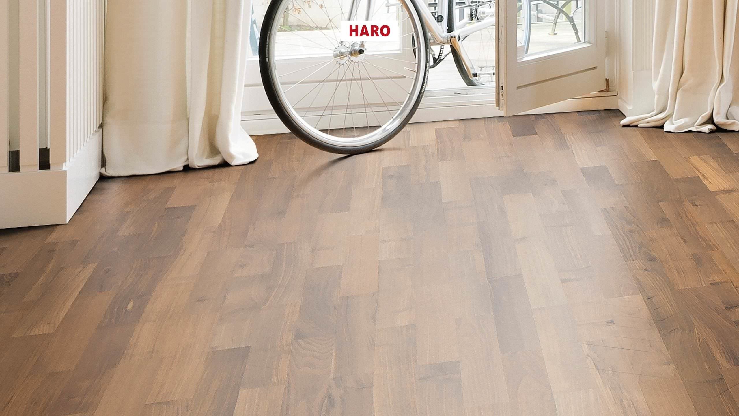 HARO PARQUET 4000 Lame Allegro Robinier ambré Favorit permaDur Rainure & languette