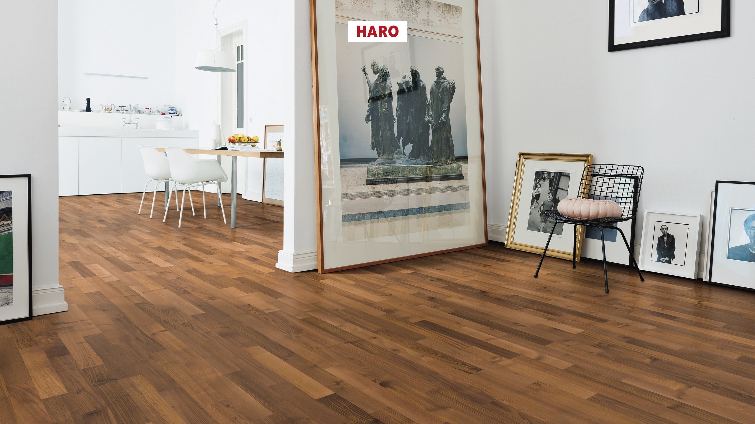 HARO PARQUET 4000 Lame Allegro Robinier ambré Favorit permaDur Rainure & languette