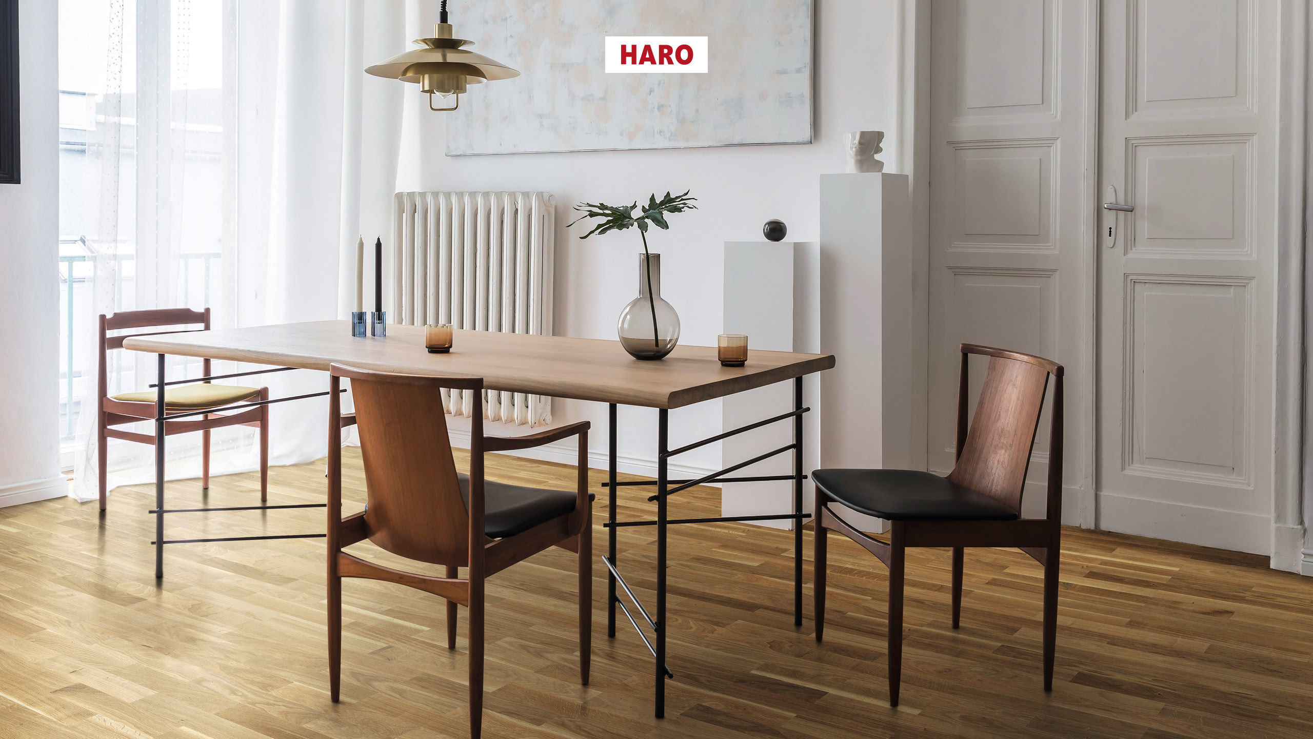 HARO PARQUET 4000 Lame Allegro Chêne Objekt naturaLin plus Rainure & languette