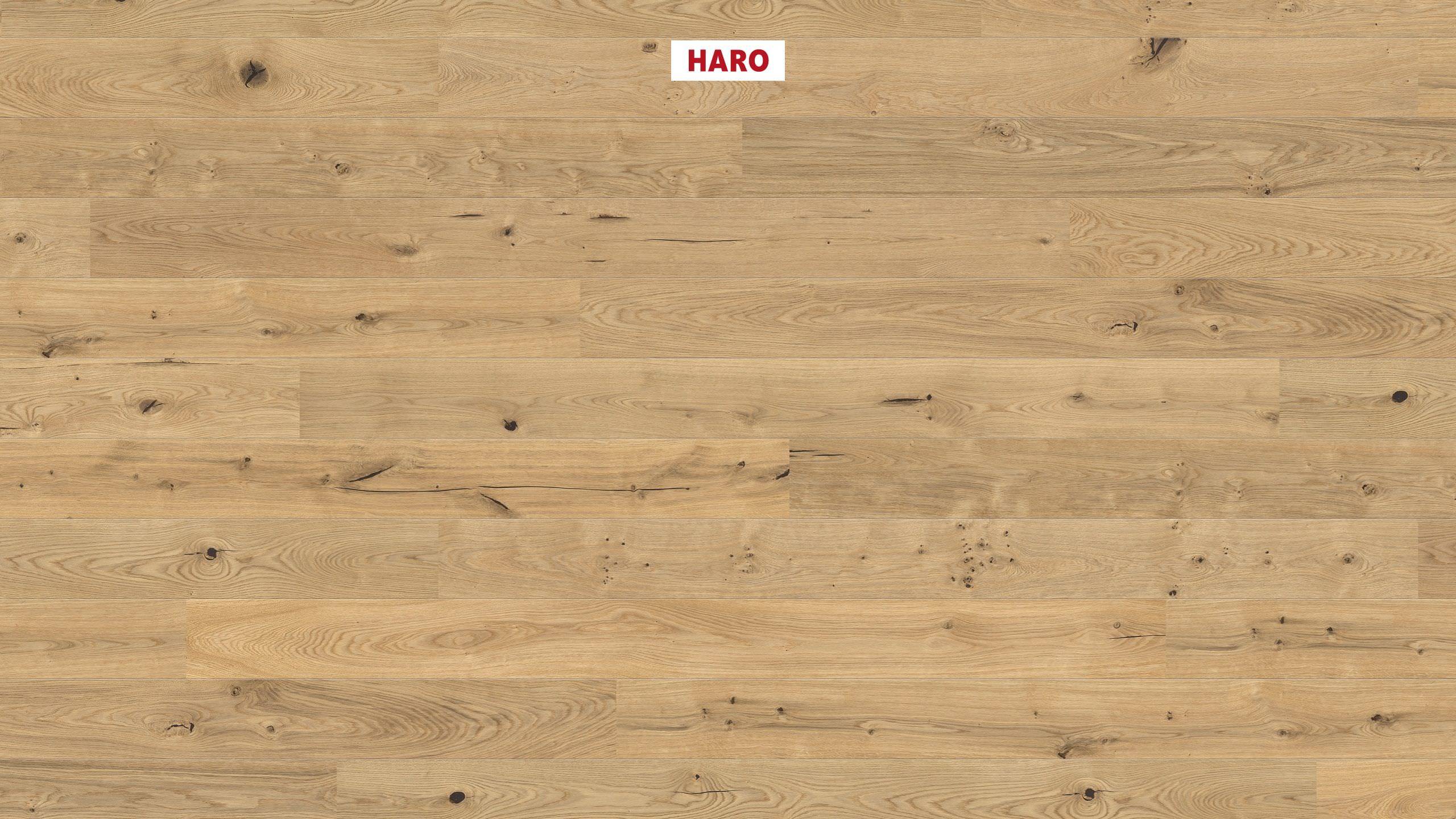 HARO PARQUET 4000 Planche large à l'ancienne 180 2V Chêne invisible Sauvage brossé permaDur Top Connect