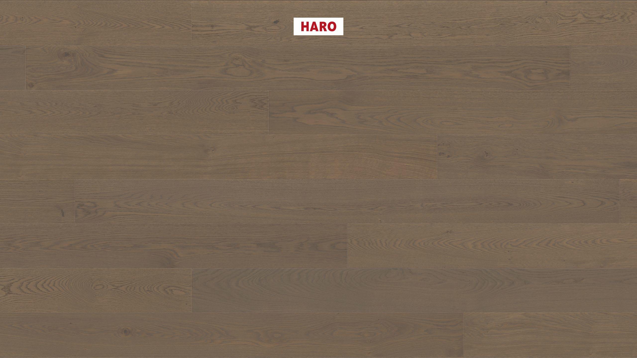 HARO PARQUET 4000 Planche large à l'ancienne 180 4V Chêne gris coquillage Markant brossé naturaLin plus Top Connect