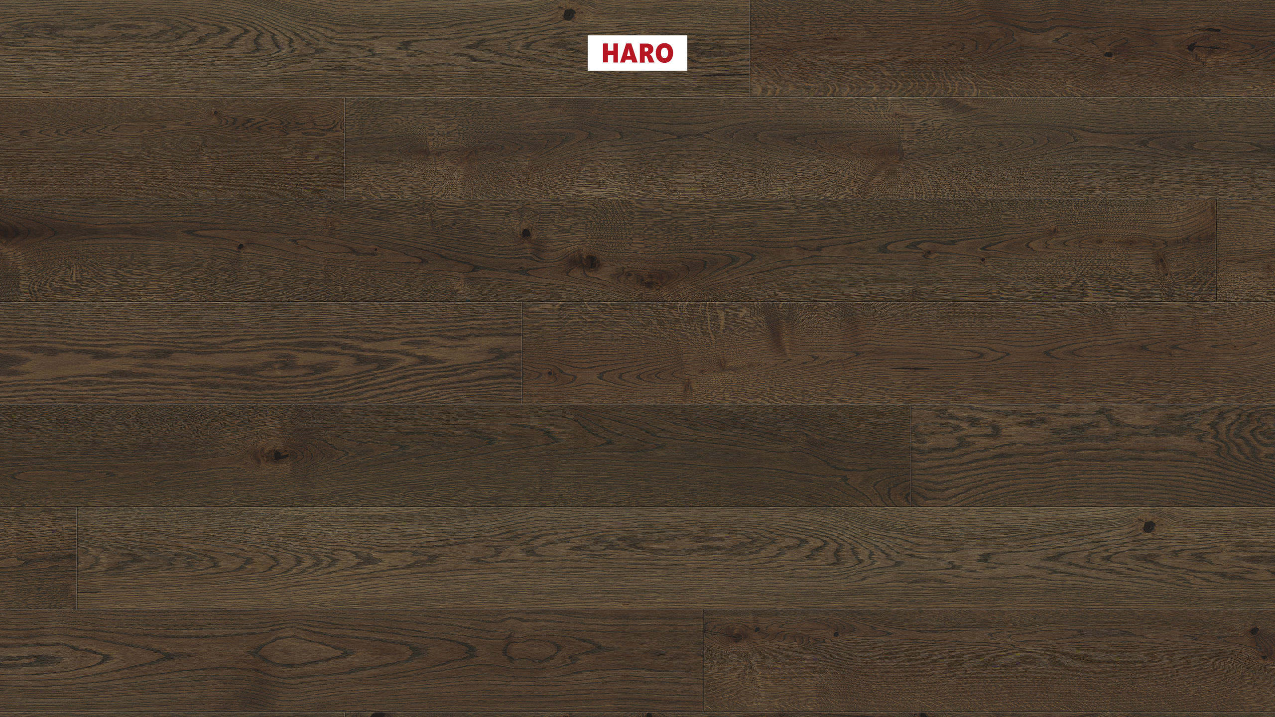 HARO PARQUET 4000 Planche large à l'ancienne 180 4V Chêne brun roseau Sauvage brossé naturaLin plus Top Connect