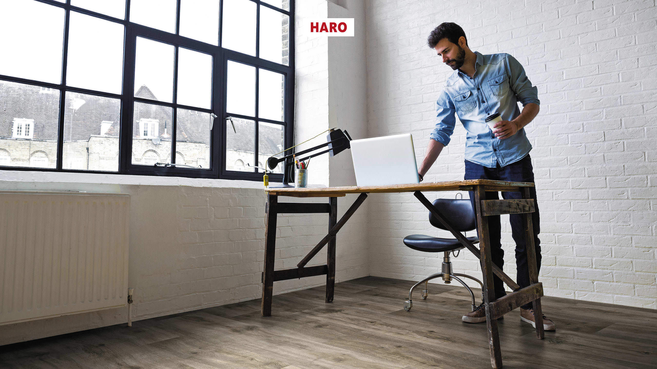 DISANO by HARO Saphir Planche large à l'ancienne 4VM Chêne Provence crème* authentic Top Connect