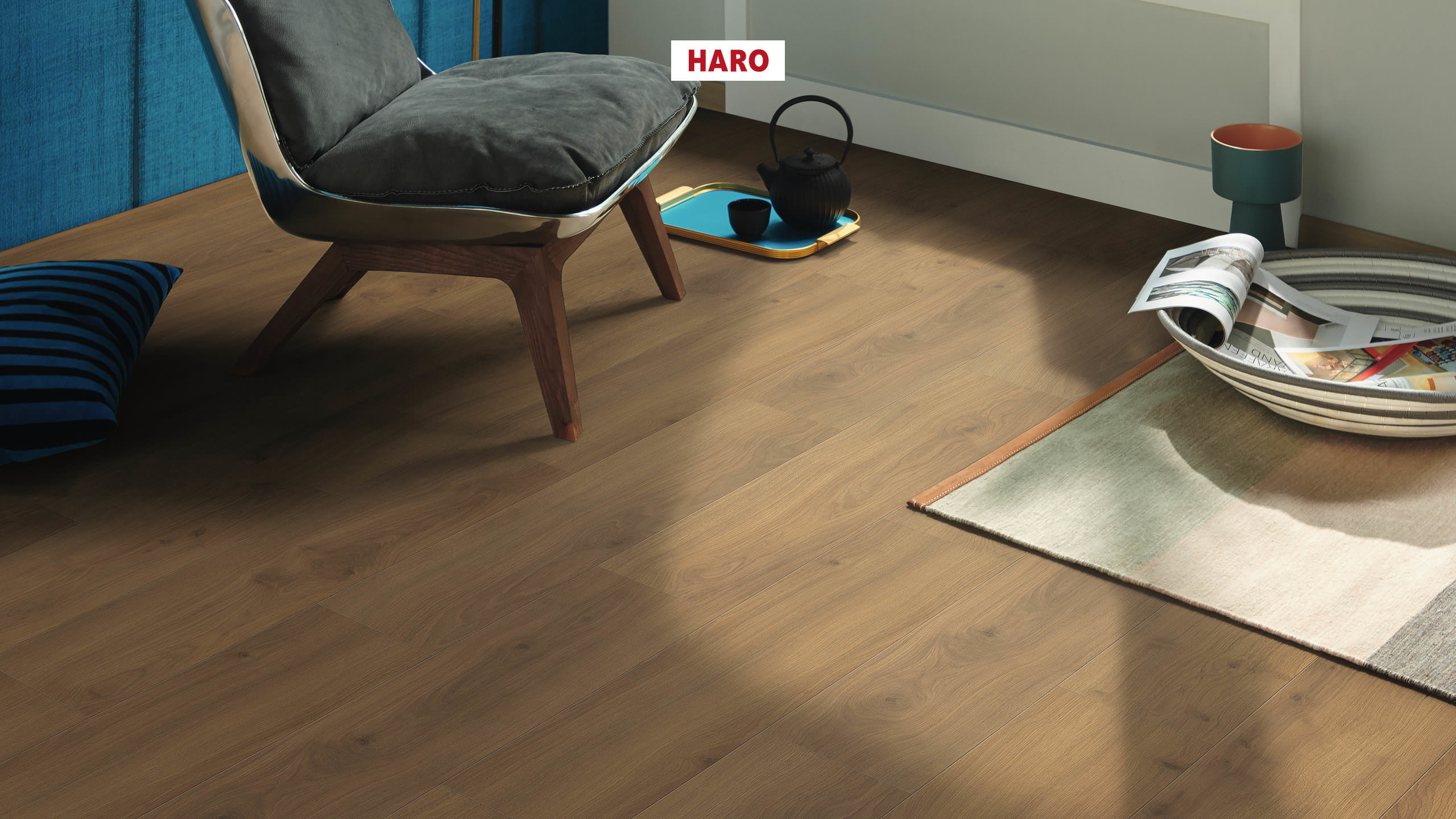 HARO Sol Stratifié TRITTY 200 Aqua Planche large à l'ancienne 4V Chêne Emilia Miel* authentic soft Top Connect