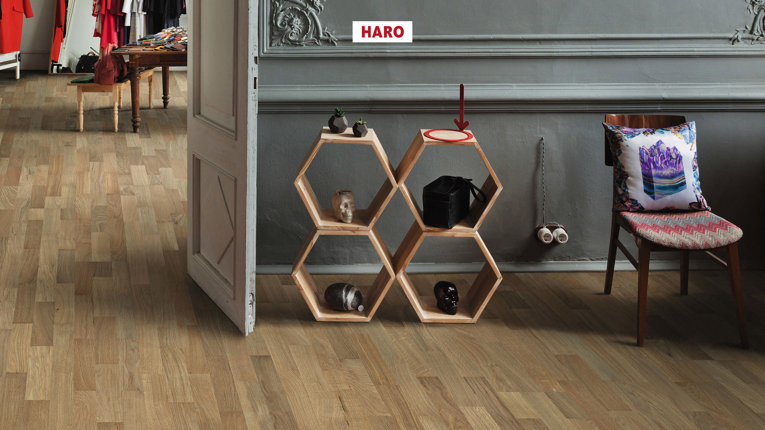 HARO PARQUET 4000 À l'anglaise Chêne invisible Naturale brossé naturaLin plus Top Connect