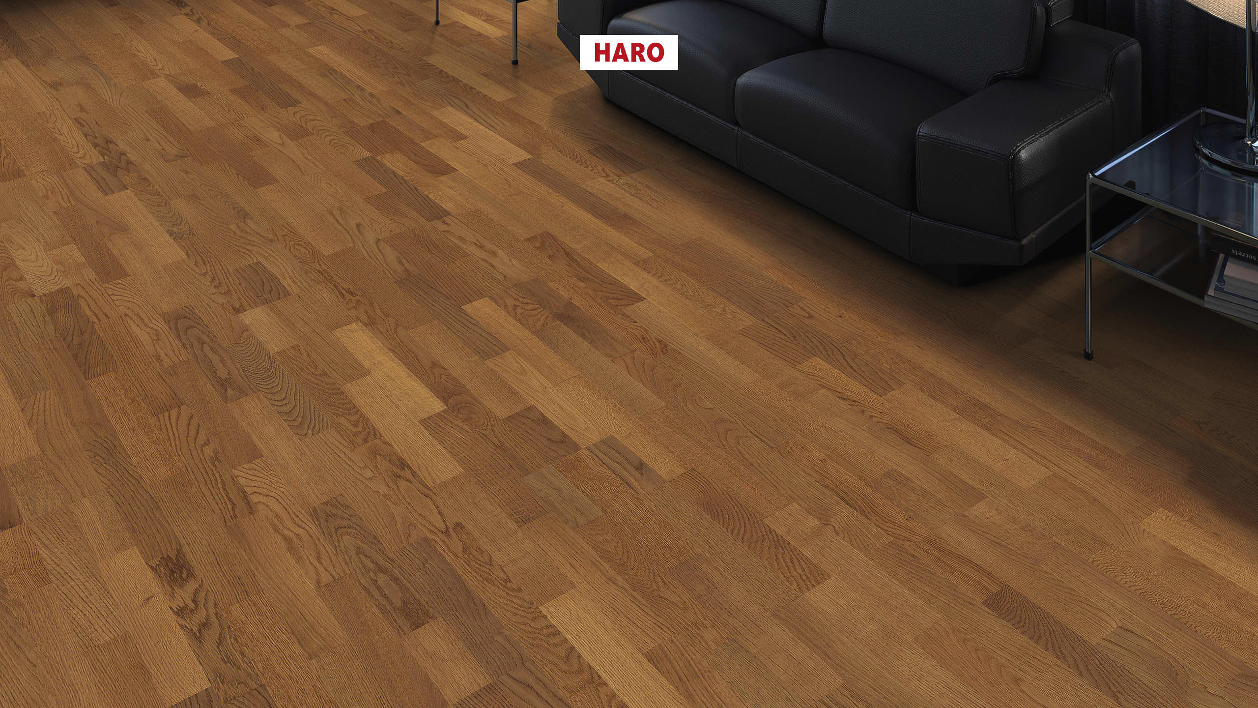 HARO PARQUET 4000 À l'anglaise Chêne fumé Naturale brossé naturaDur Top Connect