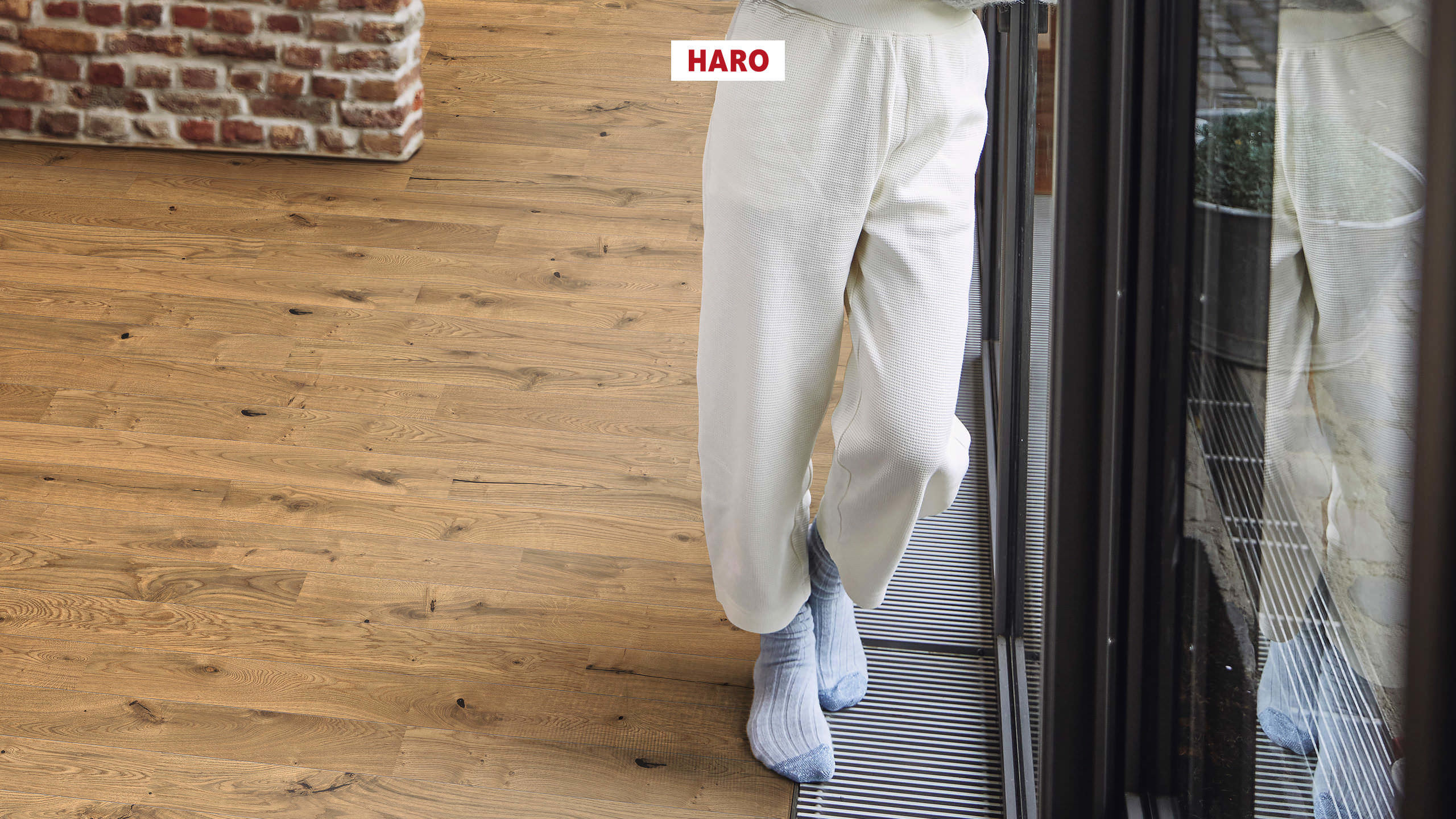 HARO PARQUET 4000 Planche large Duna 4V Chêne Sauvage brossé naturaDur Rainure & languette