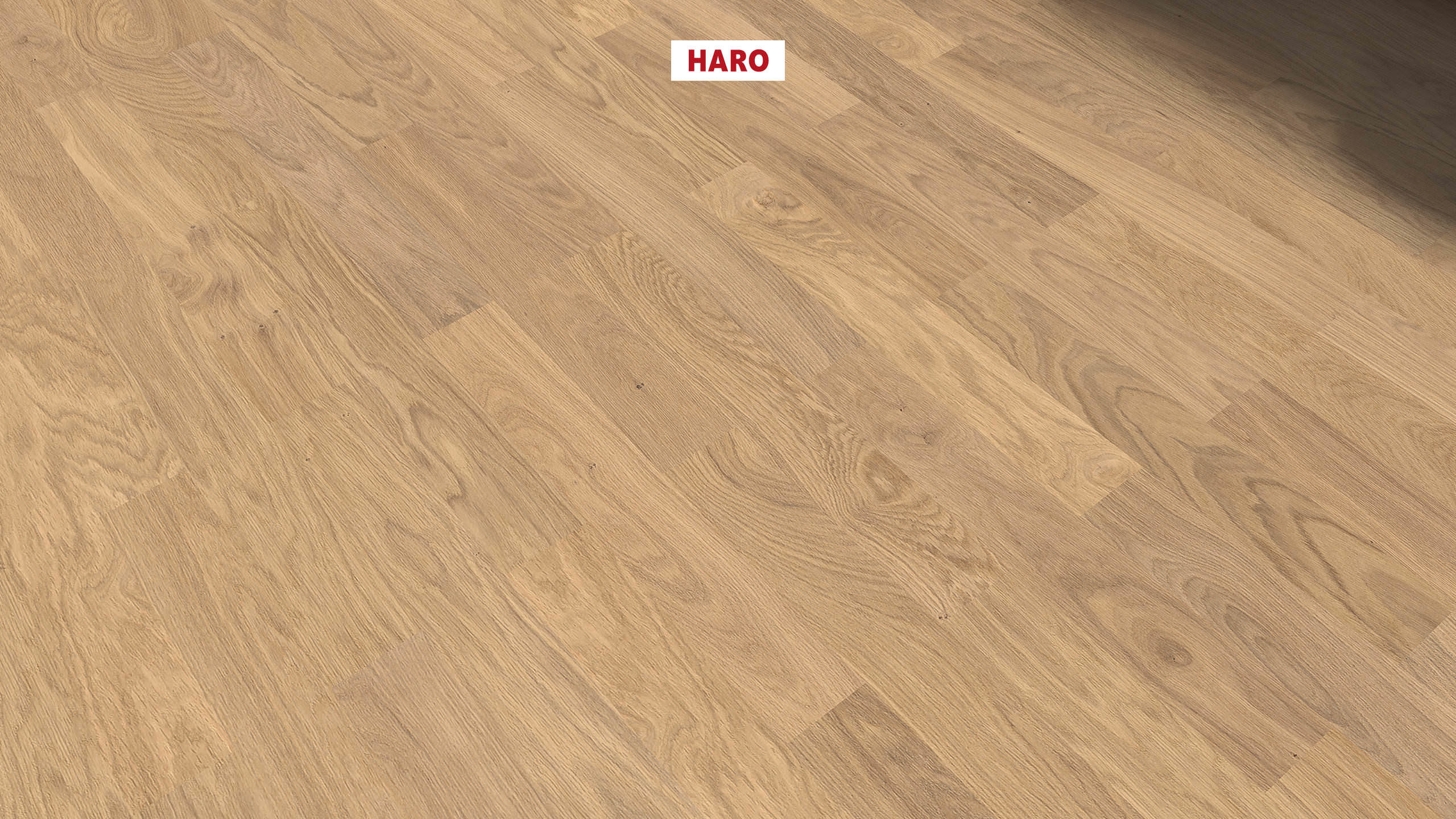 HARO PARQUET 4000 Lame Classico Chêne blanc clair Naturale brossé naturaDur Rainure & languette