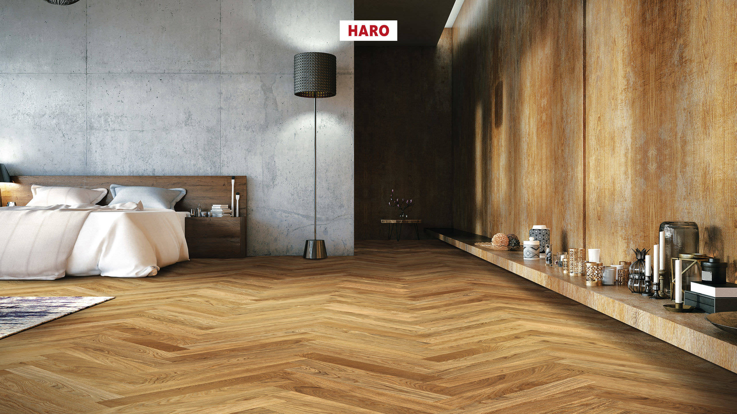 HARO PARQUET 4000 Lame Classico Chêne Trend brossé naturaLin plus Rainure & languette