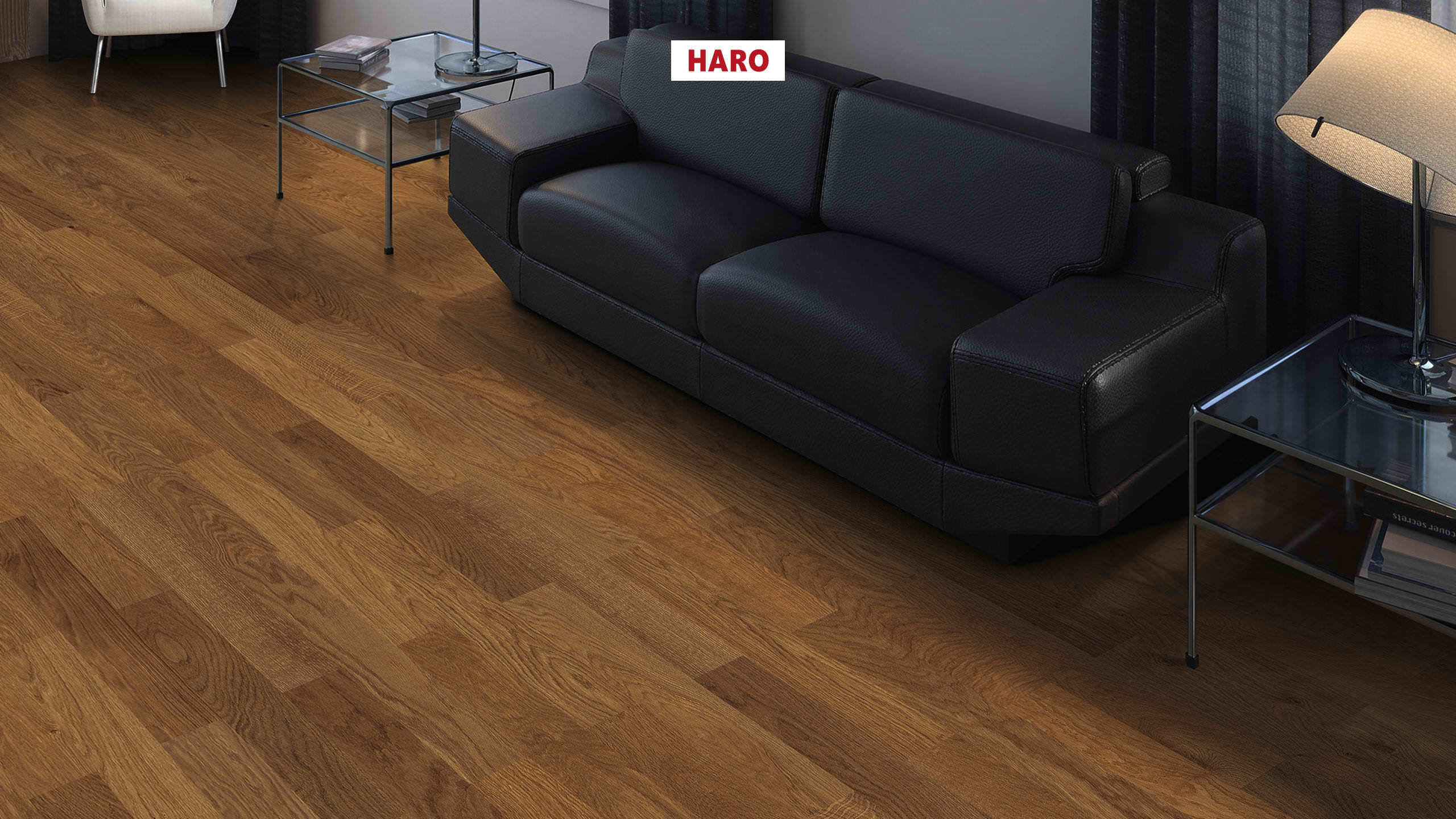 HARO PARQUET 4000 Lame Classico Chêne fumé Naturale brossé naturaDur Rainure & languette