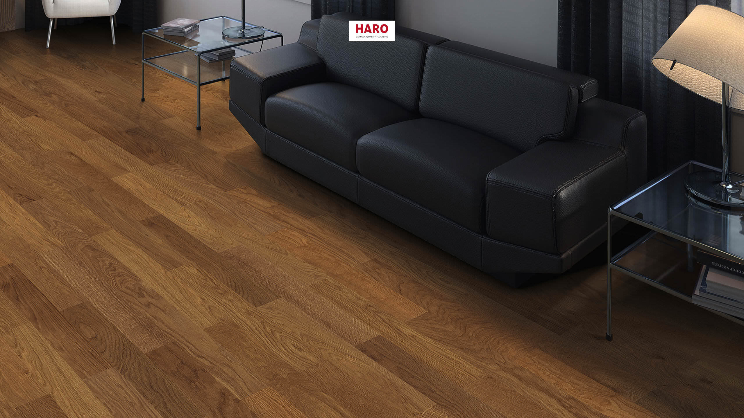 HARO PARQUET 4000 Lame Classico Chêne fumé Naturale brossé naturaLin plus Rainure & languette