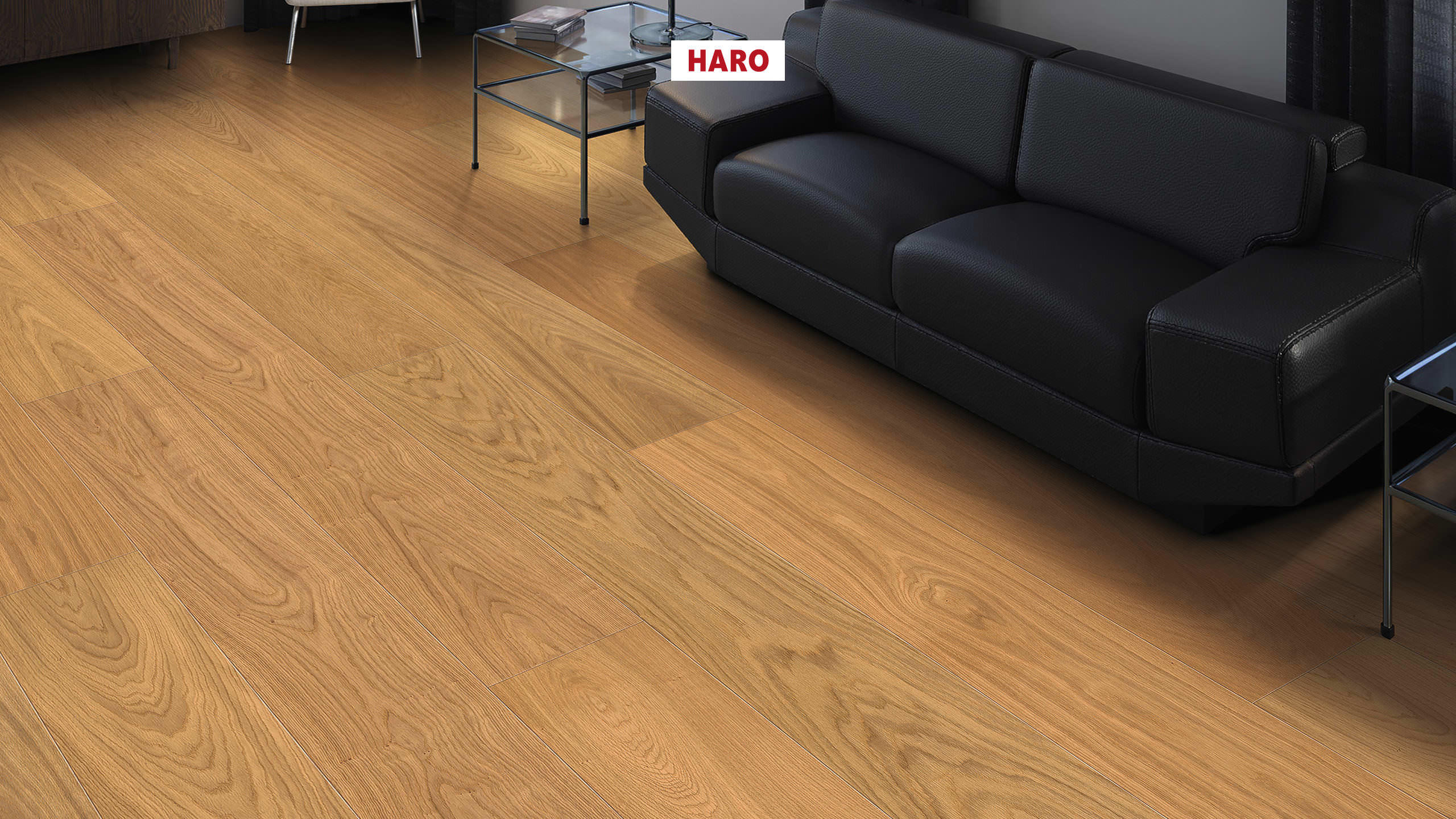 HARO Wood Performance Floor Multivo Planche large 4V Chêne Elegant brossé naturaDur plus Top Connect