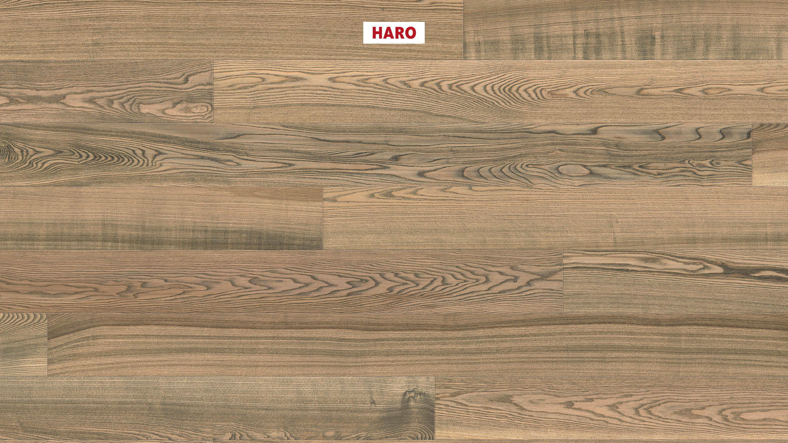 HARO PARQUET 4000 Planche large à l'ancienne 180 4V Frêne gris tabac Universal brossé retro naturaLin plus Top Connect