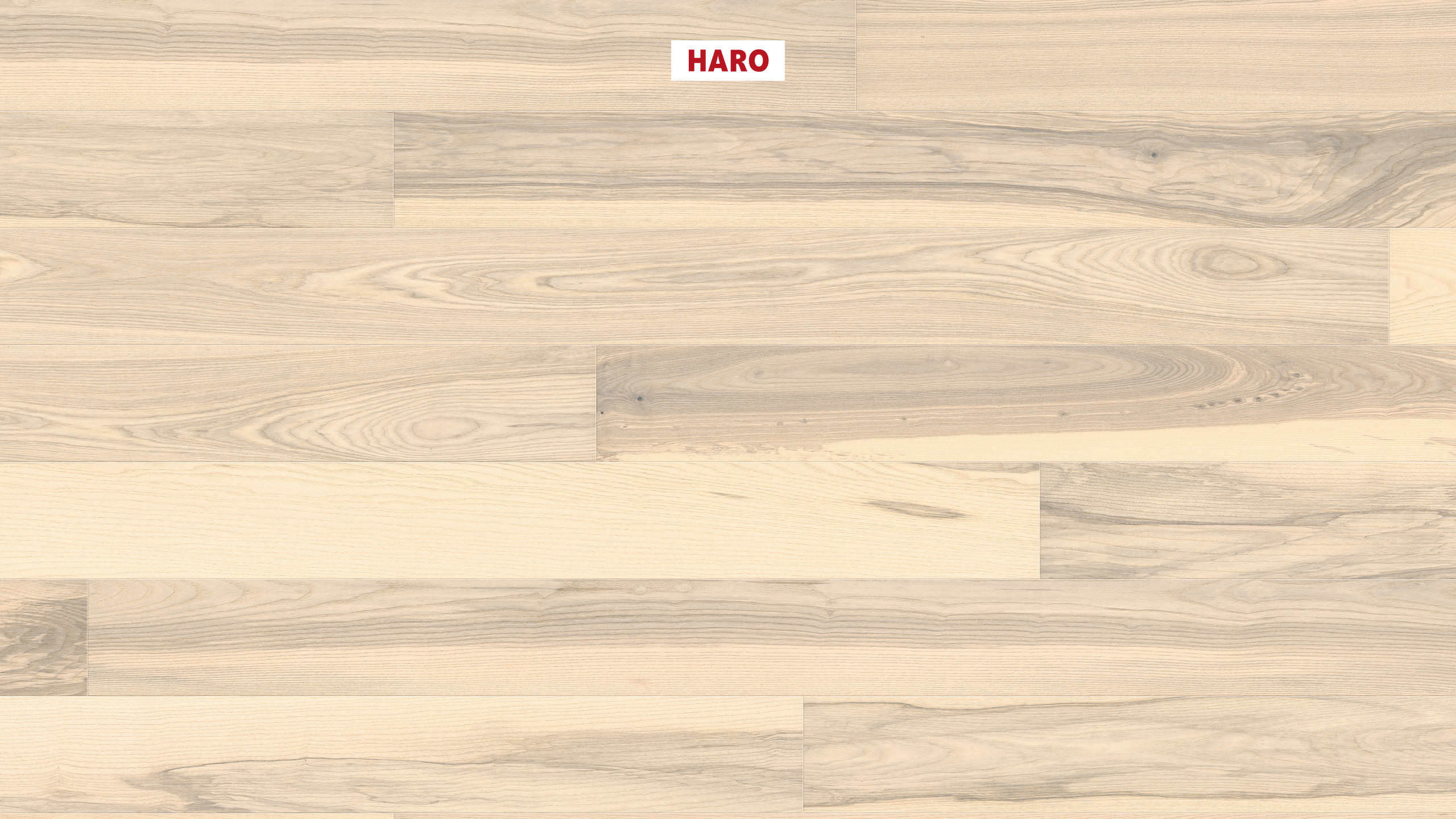 HARO PARQUET 4000 Planche large à l'ancienne 180 4V Frêne blanc clair Universal brossé naturaDur Top Connect
