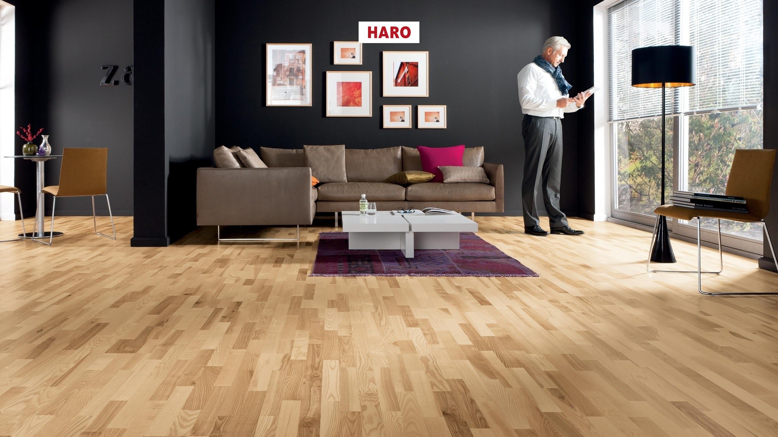 HARO PARQUET 4000 À l'anglaise Frêne Favorit brossé naturaDur Top Connect