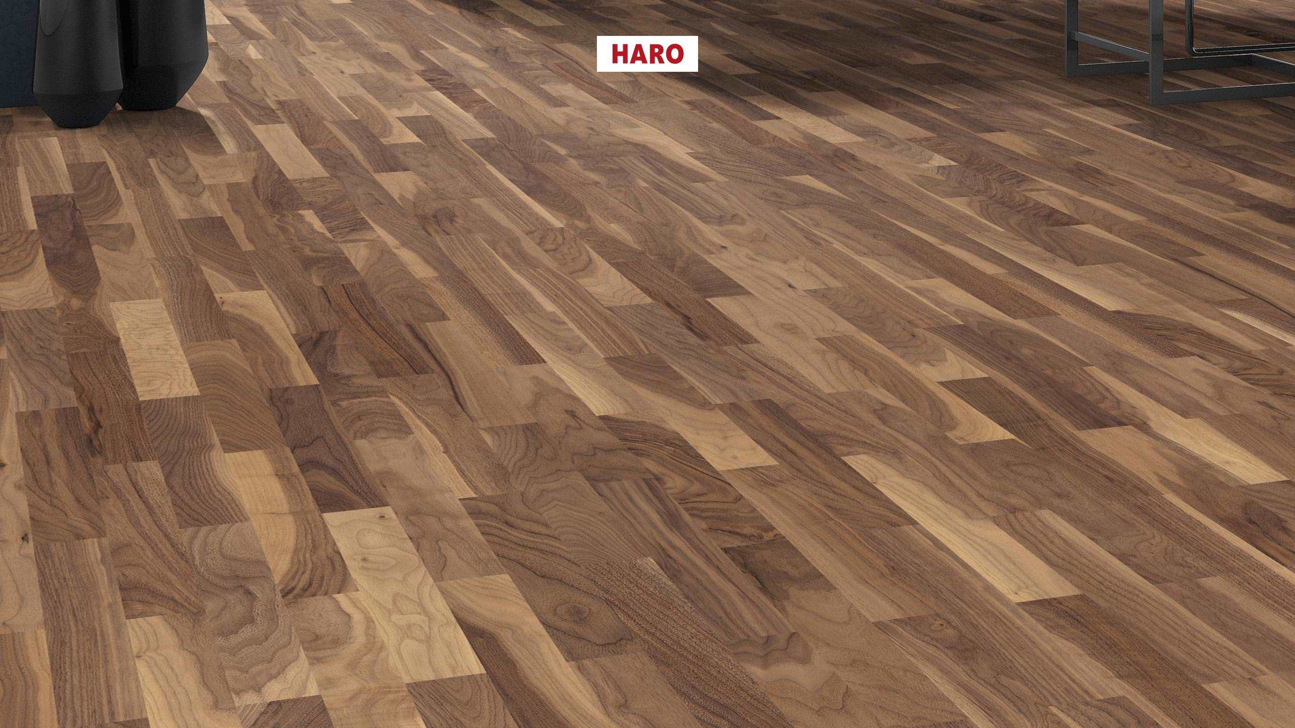 HARO PARQUET 4000 Lame Allegro Noyer américain Favorit naturaDur Rainure & languette