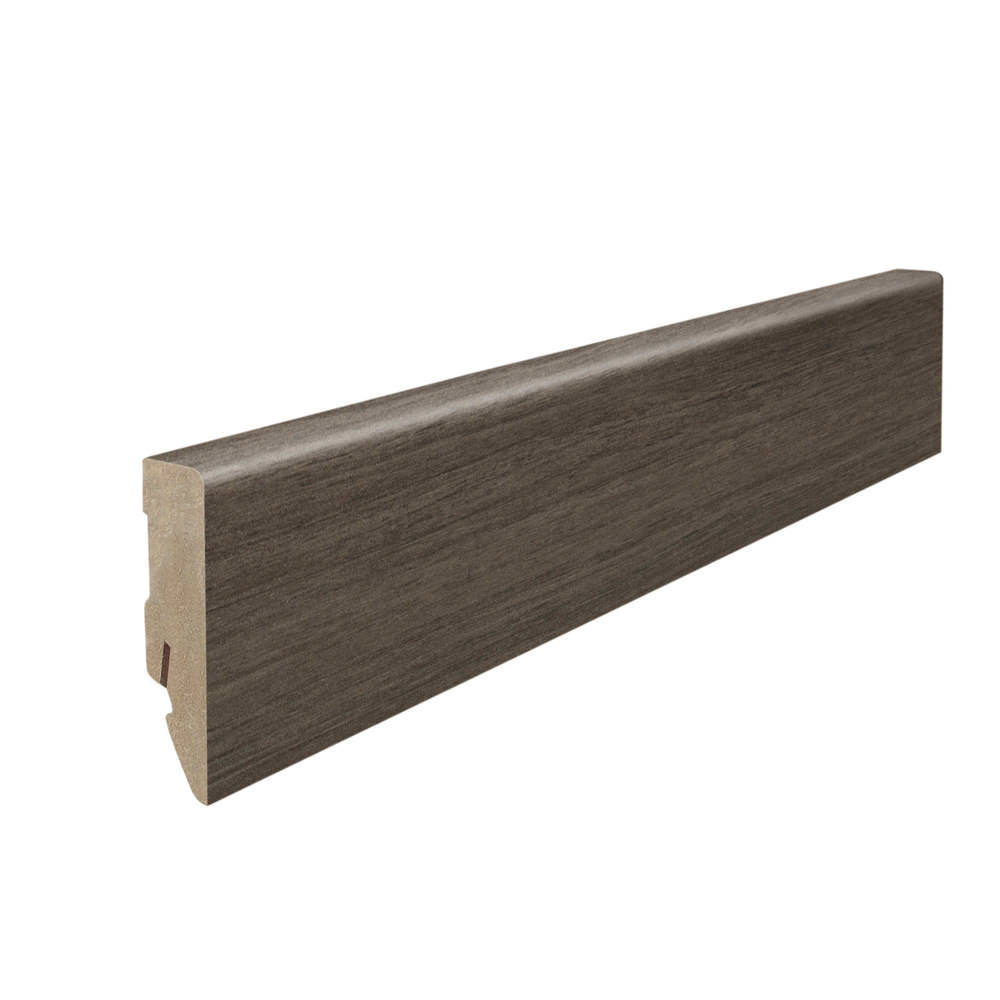 Battiscopa a innesto 16 x 58 mm cubo 2,2 m pellicola (su MDF) Noce Cesano*