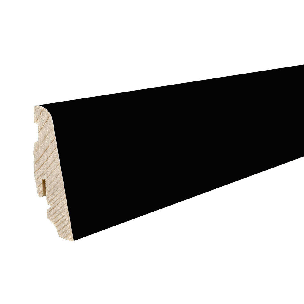 Battiscopa a innesto 19 x 58 mm cube 2,2 m pellicola strong opaco nero