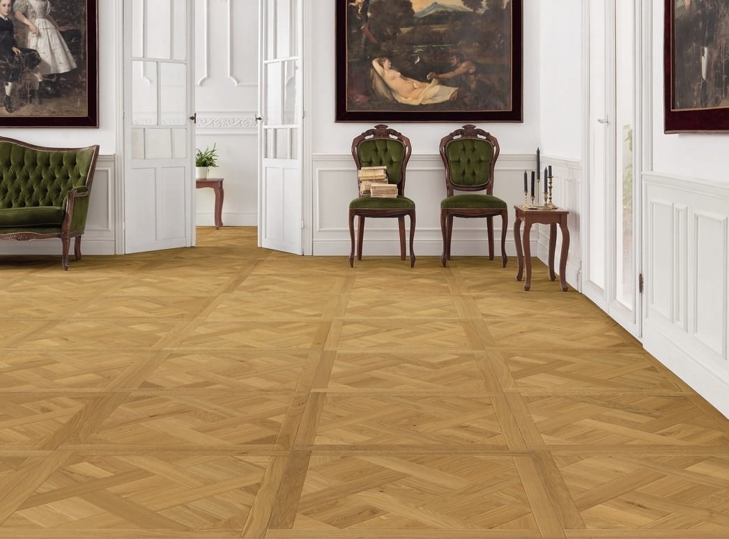 parkettmanufaktur by HARO 18 mm Quadretto Basket 4B Rovere oleovera Maschio/femmina