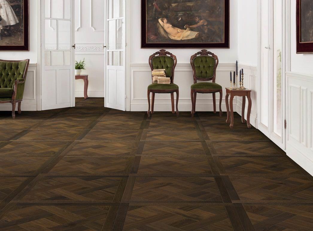 parkettmanufaktur by HARO 18 mm Quadretto Basket 4B Rovere anticato oleovera Maschio/femmina