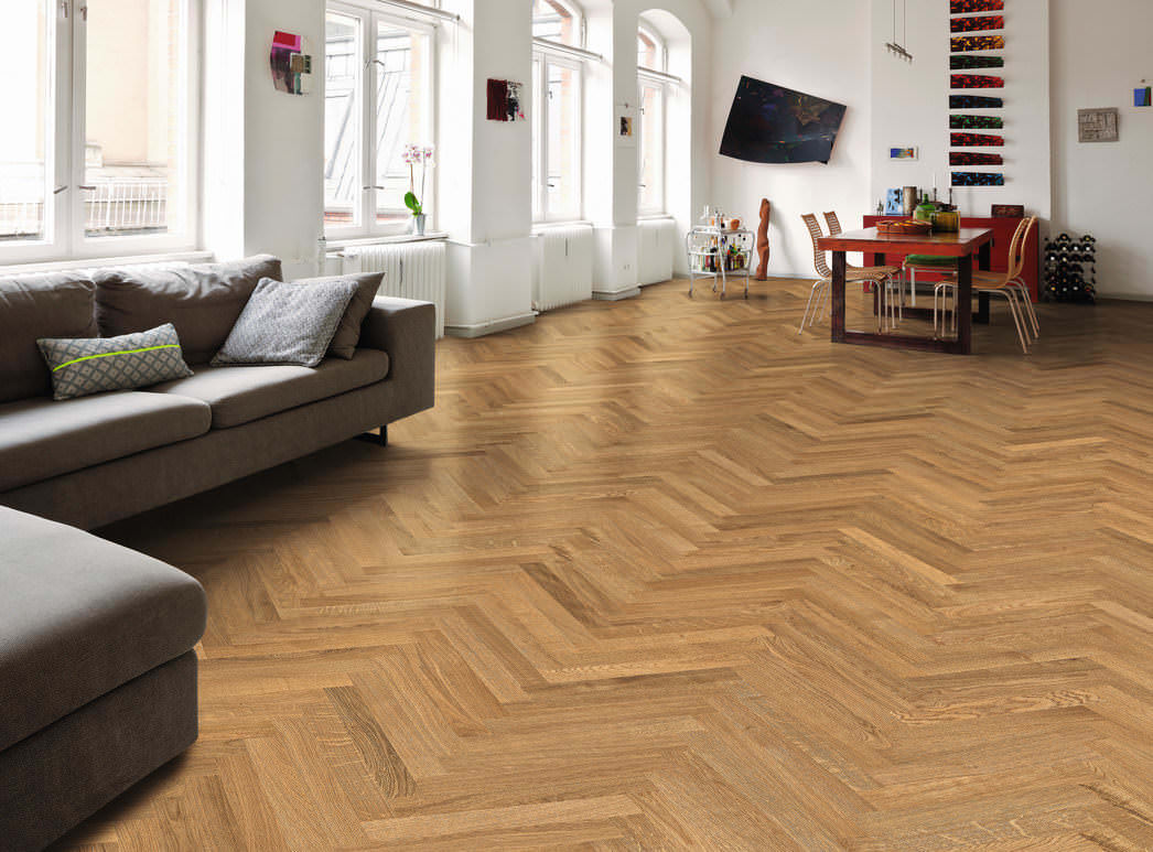 HARO PARQUET 4000 Listello Allegro Rovere Trend spazzolato naturaDur Maschio/femmina