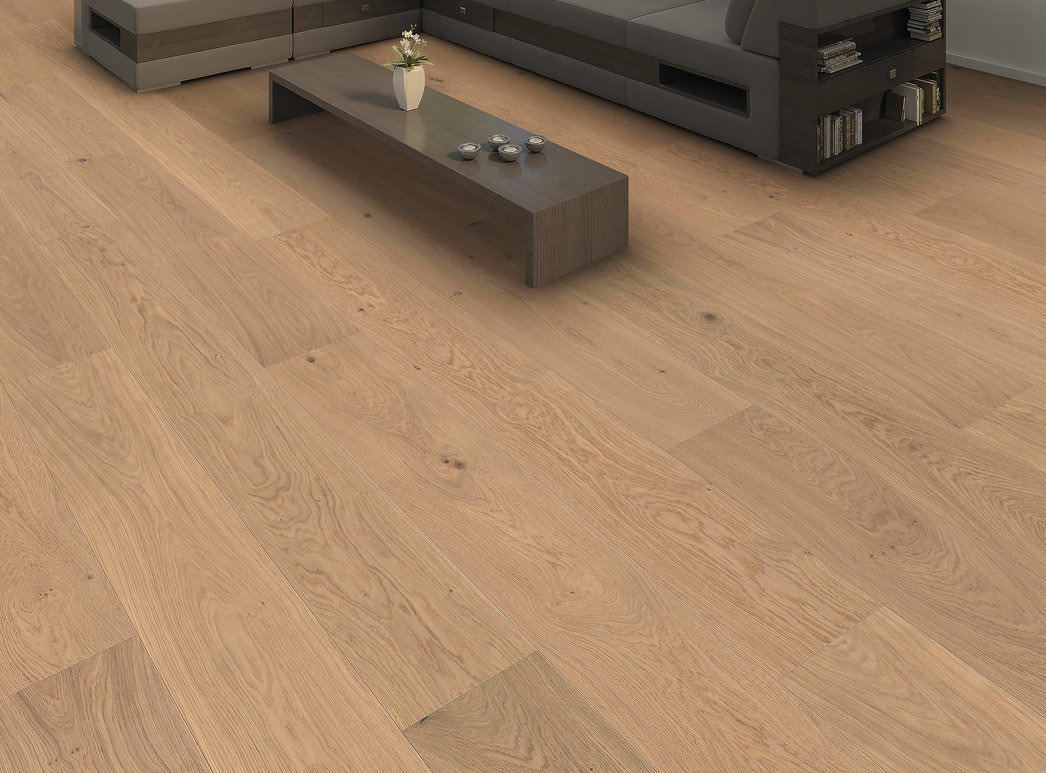 HARO PARQUET 4000 Plancia Plaza 240 4B Rovere bianco puro Markant spazzolato naturaLin plus Top Connect