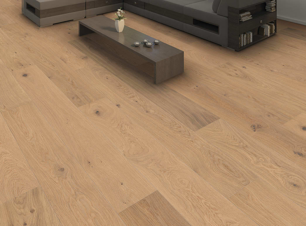 HARO PARQUET 4000 Plancia Plaza 240 4B Rovere bianco puro Sauvage spazzolato naturaLin plus Top Connect