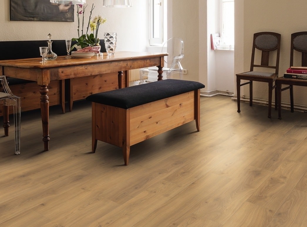 HARO Pavimento in laminato TRITTY 100 Plancia 4B Rovere Emilia miele* authentic soft Silent Pro Top Connect