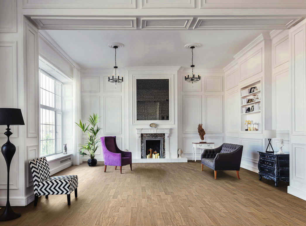 HARO PARQUET 4000 Listello Allegro Rovere bianco chiaro Trend spazzolato naturaDur Maschio/femmina