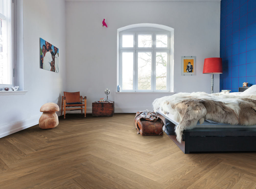 HARO PARQUET 4000 Listone Prestige Rovere grigio sabbia Markant spazzolato naturaDur Maschio/femmina