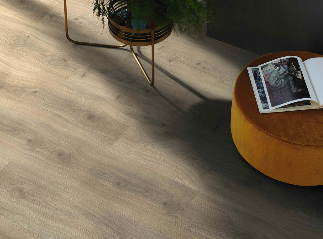 HARO Pavimento in laminato TRITTY 200 Aqua Gran Via 4B Rovere Emilia grigio velluto* authentic soft Silent Pro Top Connect