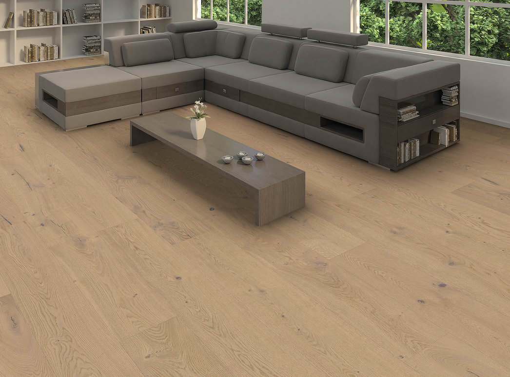 HARO PARQUET 4000 Plancia Plaza 240 4B Rovere grigio sabbia Sauvage spazzolato naturaDur Top Connect
