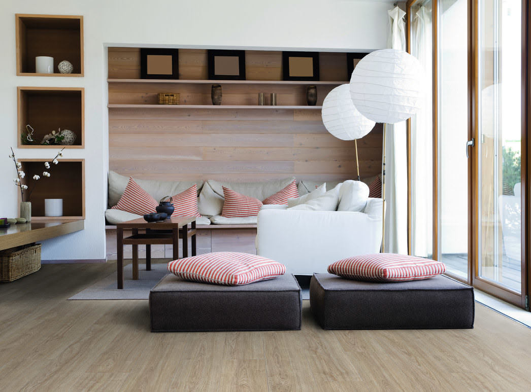 HARO Pavimento in laminato TRITTY 200 Aqua Plancia 4B Rovere Eleganza bianco crema* authentic Top Connect