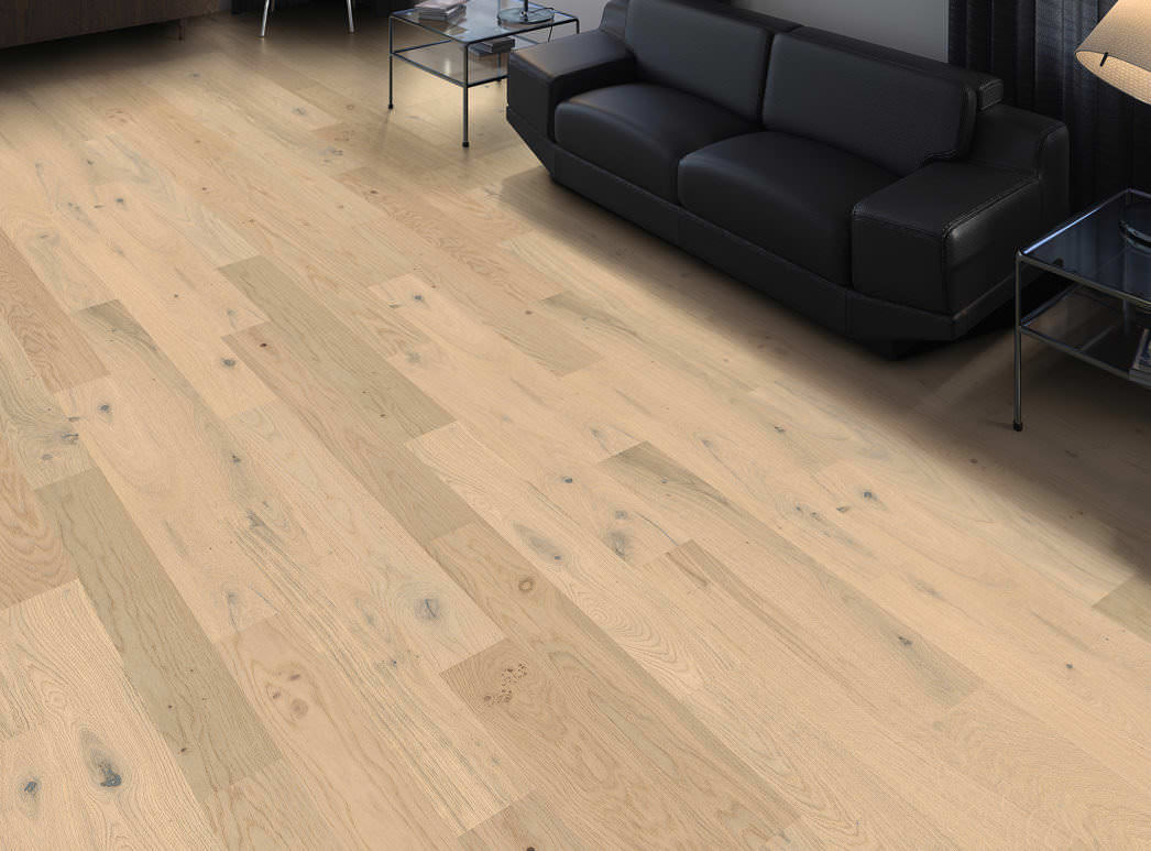 HARO PARQUET 4000 Listone Prestige Rovere bianco chiaro Sauvage spazzolato naturaDur Maschio/femmina