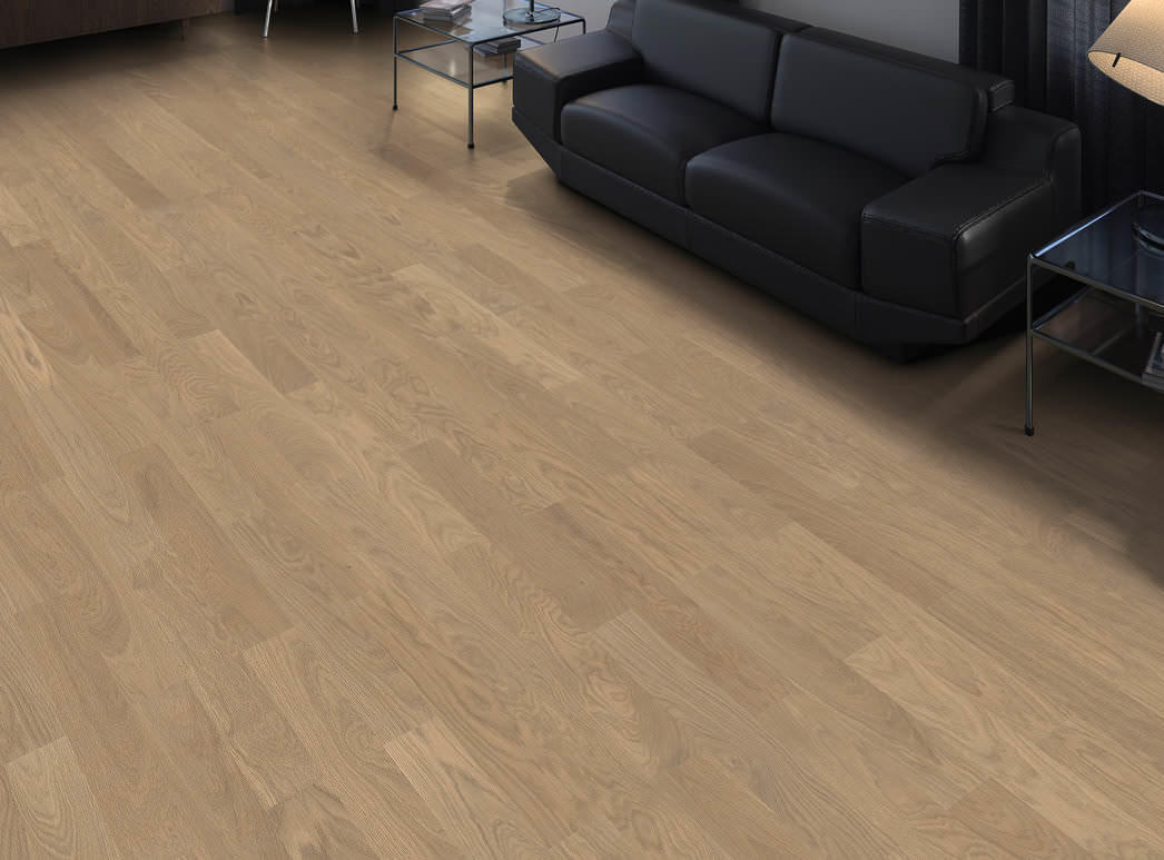 HARO PARQUET 4000 Listone Classico Rovere grigio sabbia Trend spazzolato naturaDur Maschio/femmina