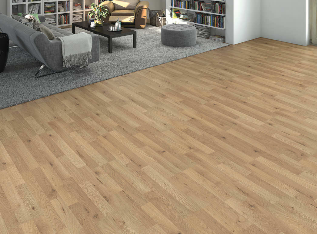 HARO Pavimento in laminato edizione speciale NKL31 3-strip Leccio* spazzolato opaco Silent Pro Top Connect