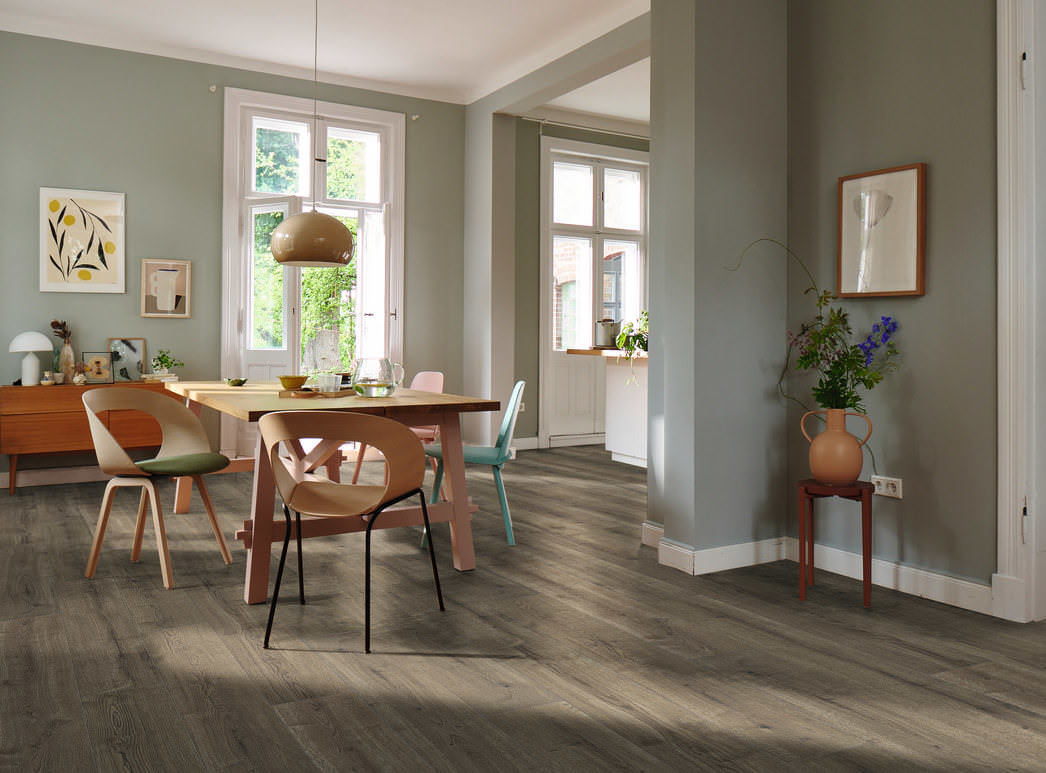 HARO Pavimento in laminato TRITTY 90 Plancia 4B Rovere Bari grigio* authentic Top Connect