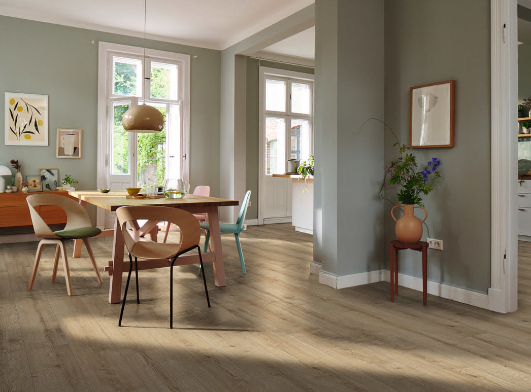 HARO Pavimento in laminato TRITTY 90 Plancia 4B Rovere Bari puro* authentic Silent CT Top Connect