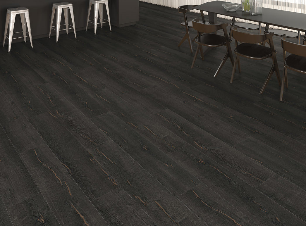HARO Pavimento in laminato TRITTY 200 Aqua Plancia 4B Rovere Metallic nero* authentic Silent Pro Top Connect