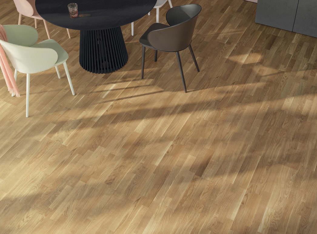 Immagine da 3-strip Rovere Vivace spazzolato