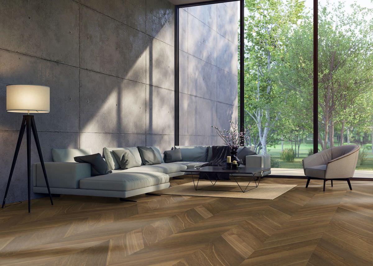 Immagine del prodotto 1 Chevron 4B Rovere affumicato Selectiv spazzolato